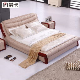 时尚与舒适并存 慕卡家具双人软床,卧室精品之选